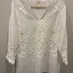 Chico's Ivory Lace Top
